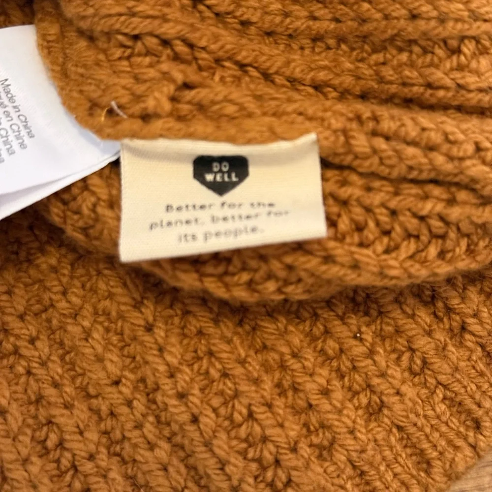 Madewell NWOT Balloon-Sleeve Mockneck Sweater Size Small Color Acorn